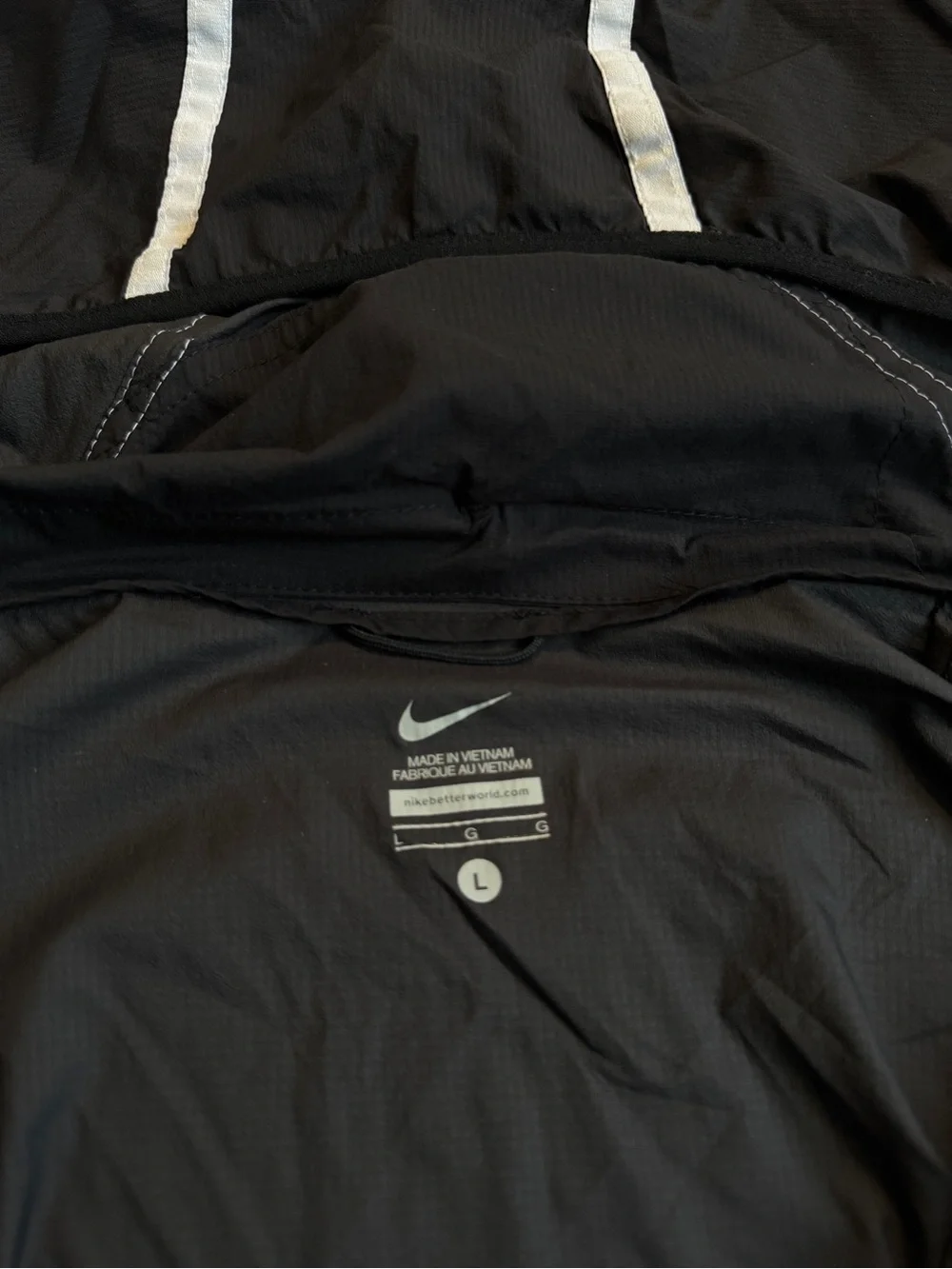 Nike Impossibly Light Hooded Men's Running Jacket Black/White - Picture 4 of 8
